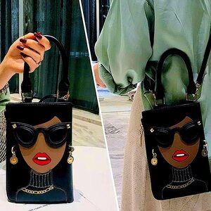 Funky lady face purse